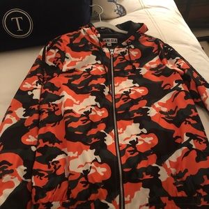 I am gia orange camo jacket